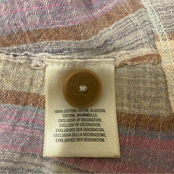 HOLDING HORSES Pastel Striped Button-Down Blouse - Picture 10 of 11